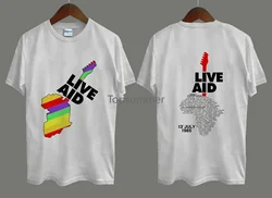 Live Aid Vintage Tour T-Shirt Reprint 1985 Queen Duran Power Station Wham Who