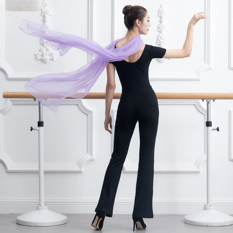 Vêtements d'entraînement d'été confortables et respirants pour femmes et adultes, vêtements d'entraînement de danse élégants à manches courtes