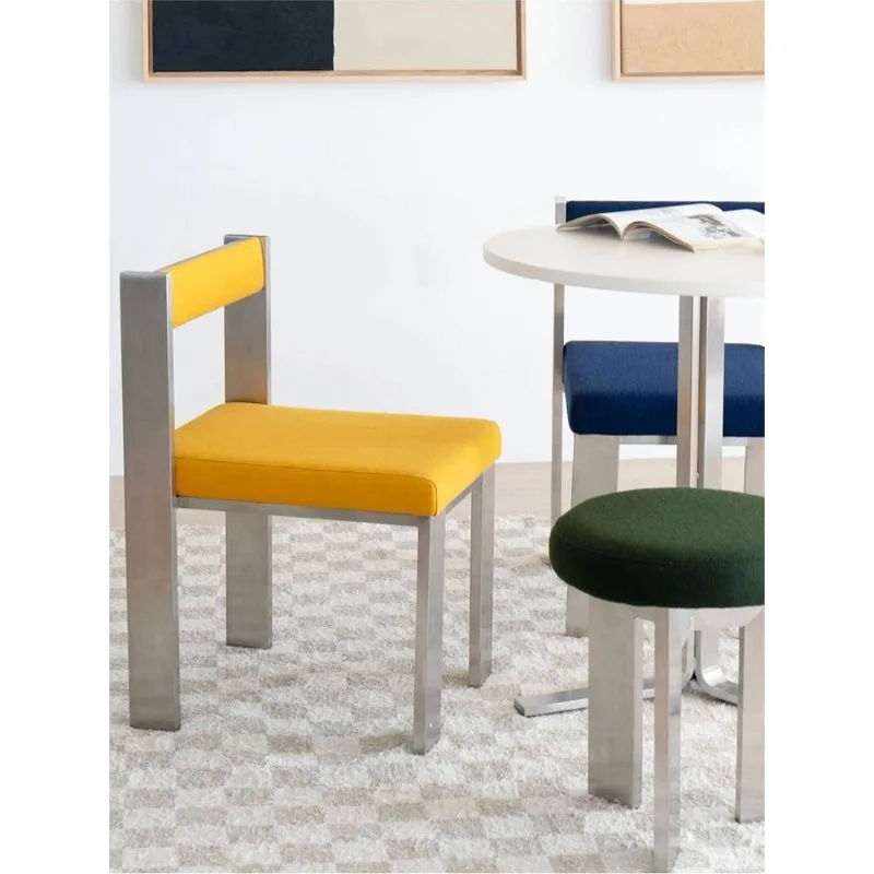Nordic retro dining chair, simple back chair for home use