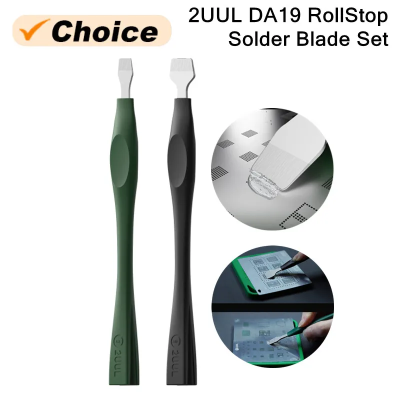2UUL DA19 Solder Paste Blade Set for Mobile Phone Chip CPU BGA Reballing Stencil Scraper Tin Paste Scraping Blade Tools