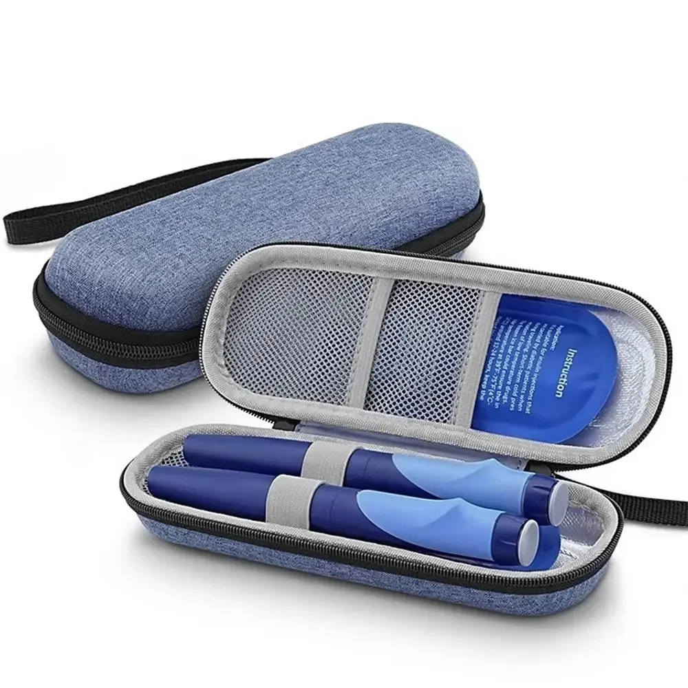 Durable EVA Insulin Cooling Bag Waterproof Thermal Insulated Pen Bag Glaciated Cold Storage Bag for Diabetics