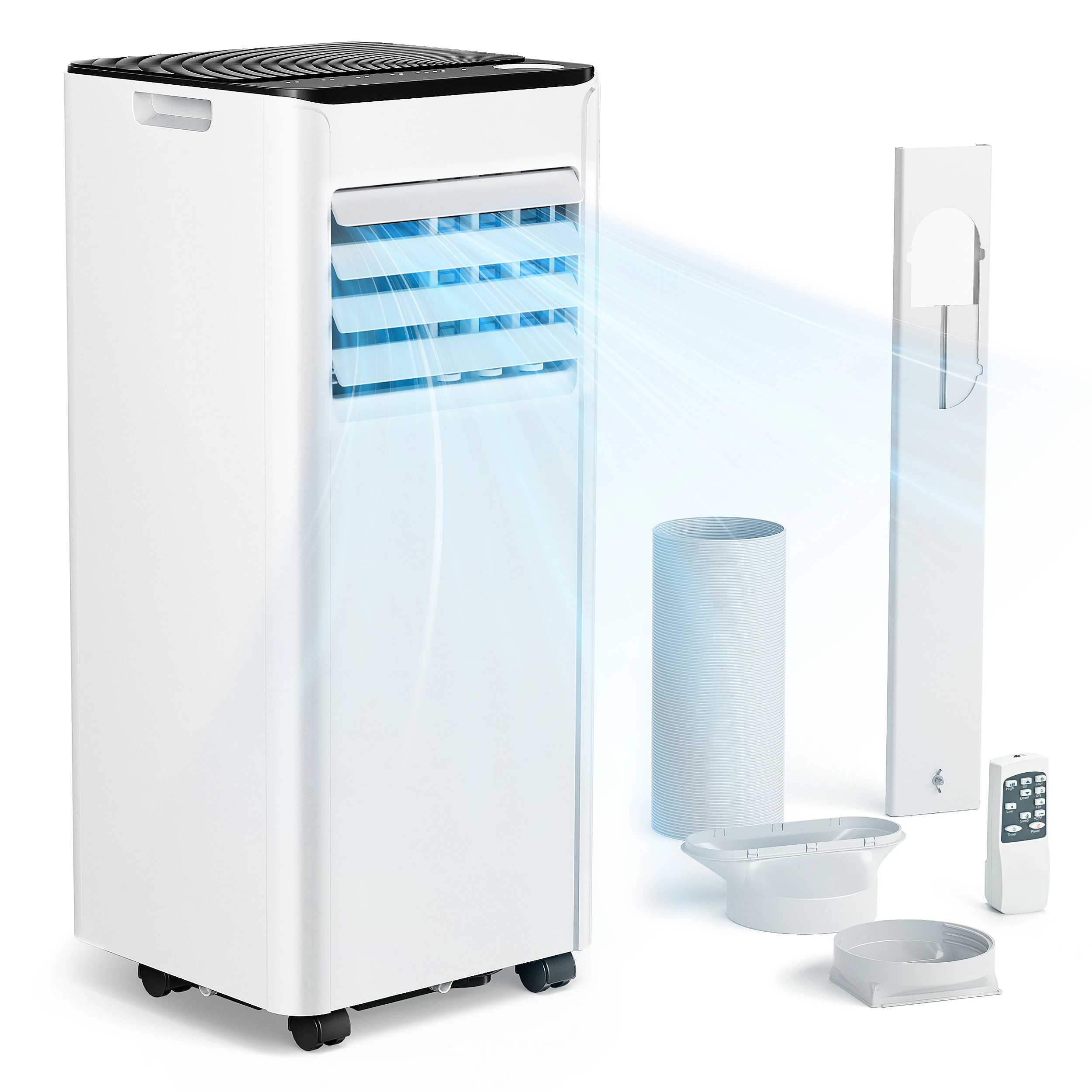EUHOMY 9000BTU Portable Air Conditioner 4-in-1 Dehumidifying/Cooling/Ventilating/Sleep Mode Rooms up to 20㎡ Mobile Air Condition