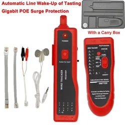 Wire Tester RJ45 RJ11 Cable Tracker Line Finder Network Tracker Ethernet LAN Network Cat5 Cat6 Telephone Cable Tracker Tool Kit