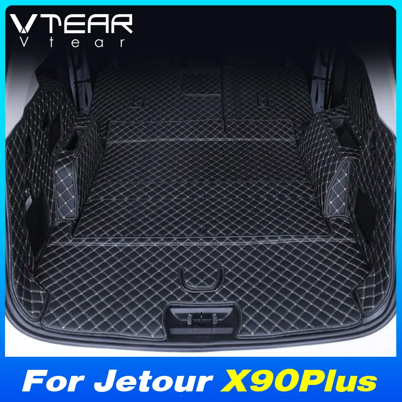 Vtear Car Trunk Carpet Anti Dirty Cover Decoration Floor Mat Interior Dustproof Pad Accessories Parts For Chery Jetour X90 Plus