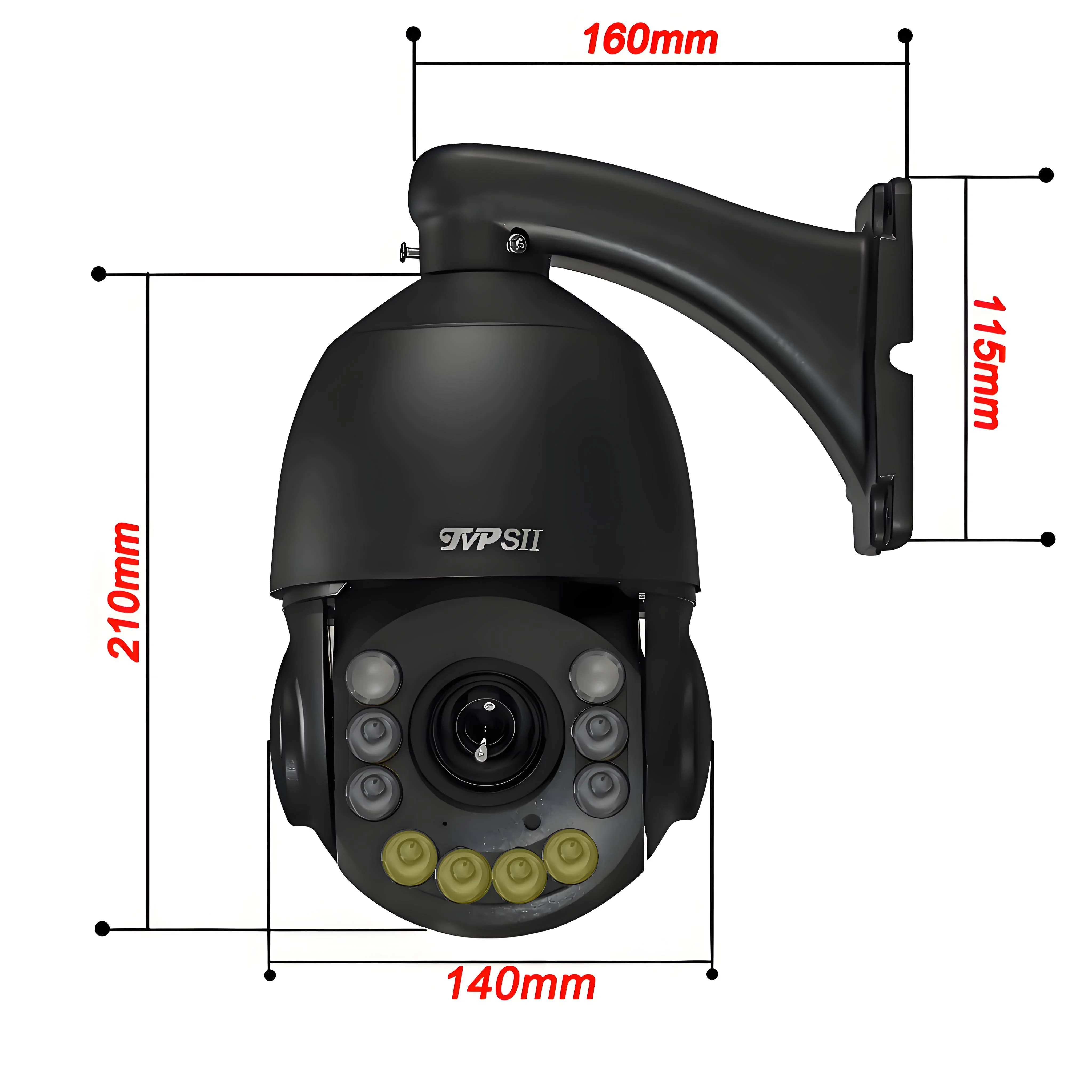 Full Color Auto Tracking 30fps 8MP 4K 15X Optical Zoom Rotation Audio Outdoor ONVIF POE PTZ IP Surveillance Speed Doom Camera