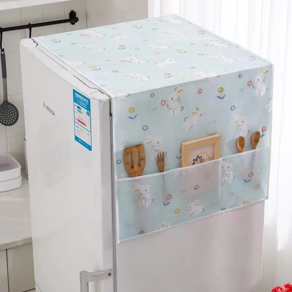 PEVA Refrigerator Dust Cover Washable Printing Foldable Stor