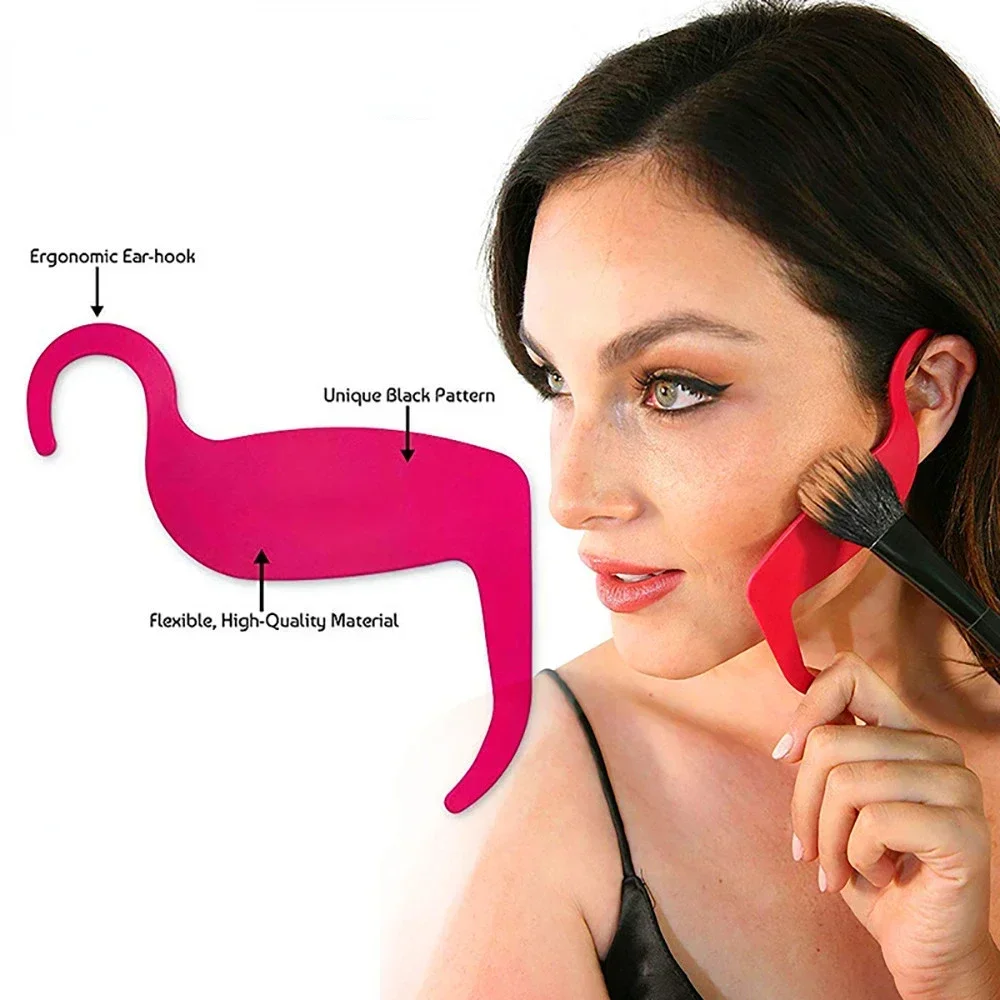 Chaud 1pc Contours courbe pochoir crayon à sourcils teinte Shaper parfait visage maquillage joues et nez bronzant multi-fonction outils de maquillage