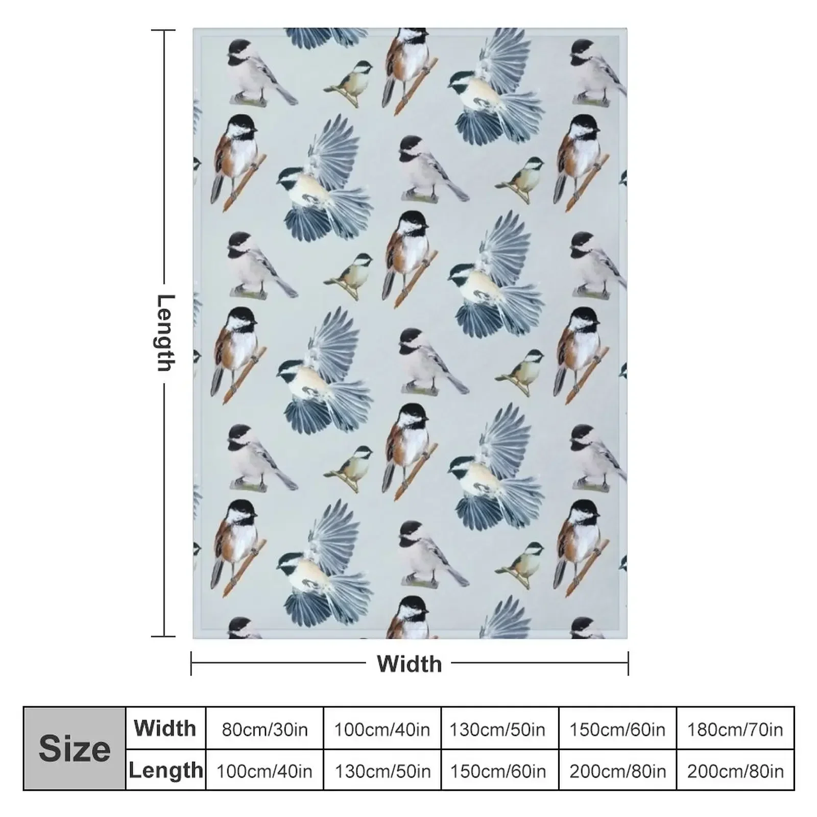 Chickadee Sticker set & pattern Throw Blanket warm winter blankets ands Blankets