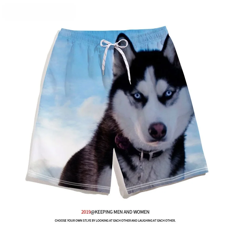 

3D Print Hu Dog Pattern Hip Hop orts Men's Summer Trendy Beach Pants Loose Fit Youthful Energy Sle Cartoon Anime Waist