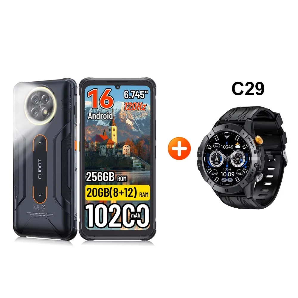 [Versand aus Polen] Cubot KingKong ACE 5 Android 16 10200mAh Robustes Smartphone 20GB(8+12) RAM 256GB ROM 6,745" 120Hz NFC
