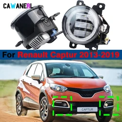 2 Pieces Car LED Angel Eye Fog Light DRL Adjustable 30W Fog Lamp Daylight For Renault Captur 2013 2014 2015 2016 2017 2018 2019