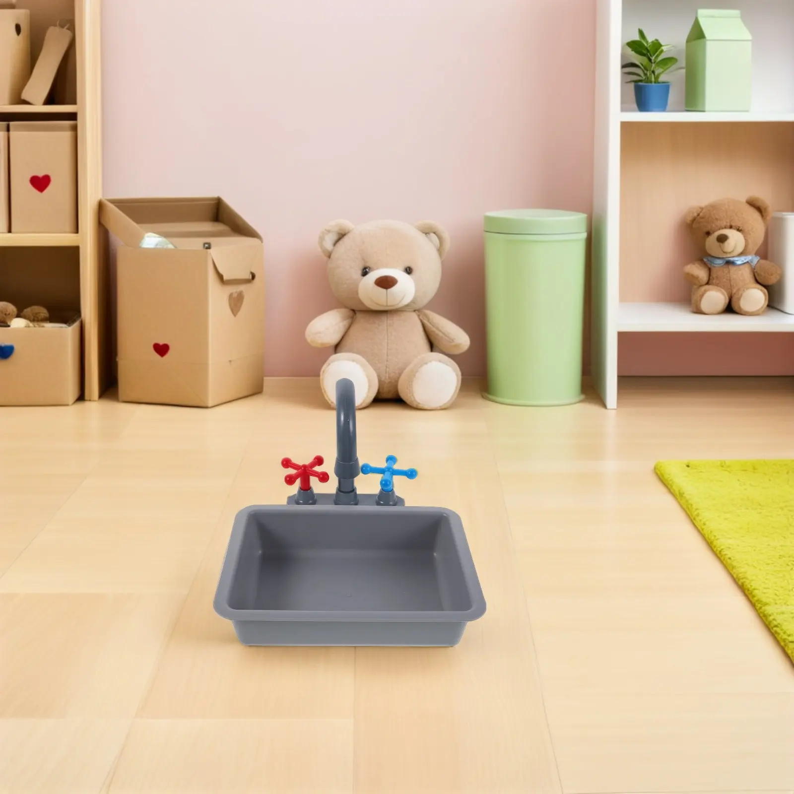 

Kids Kitchen Playset Pretend Play Kitchen Faucet Sink Induction Cooker Light Sound Effects Interactive Role Play Cooking
