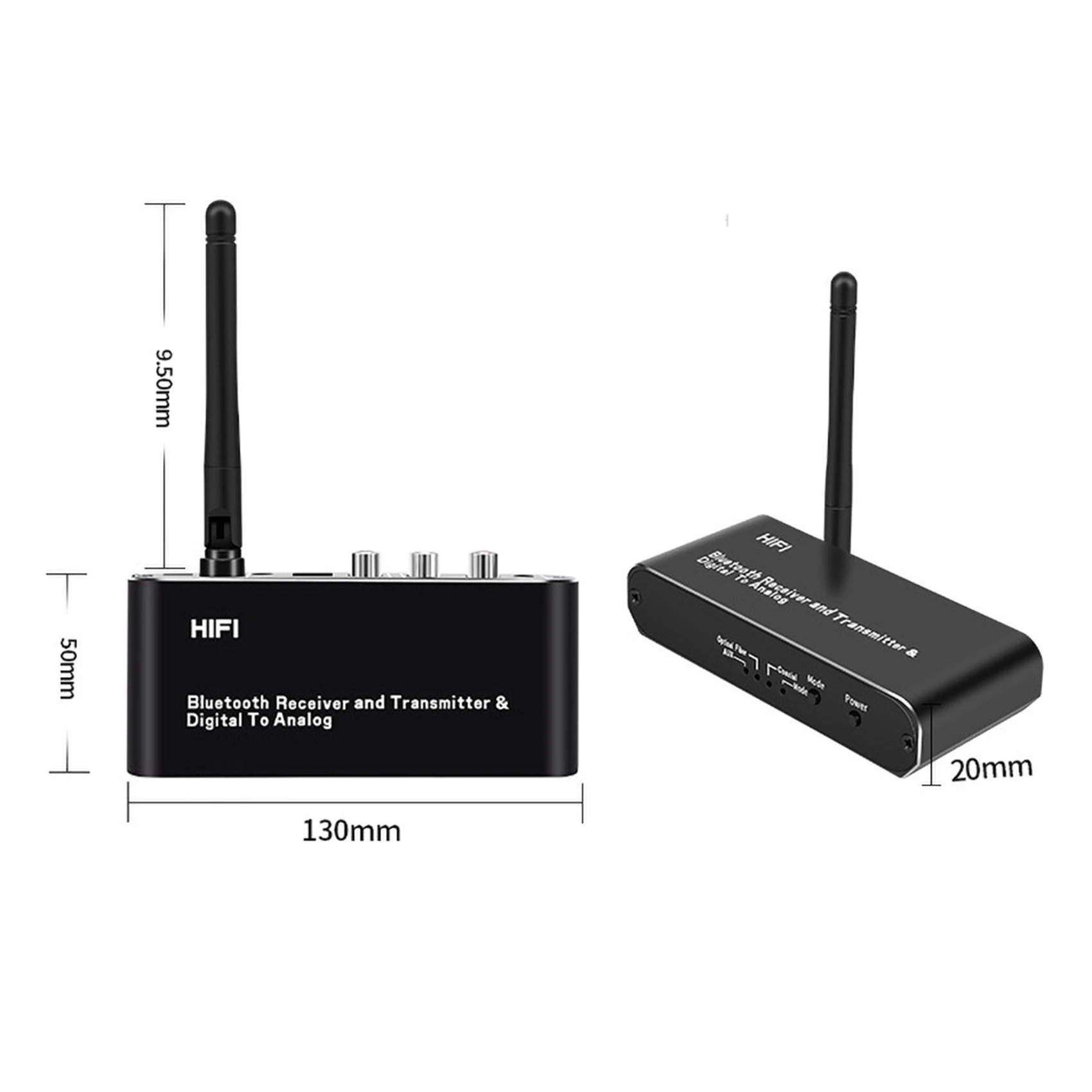HFES 디지털 오디오 변환기 Bluetooth 5.0 오디오 수신기 송신기 동축 광 AUX Bluetooth 수신기