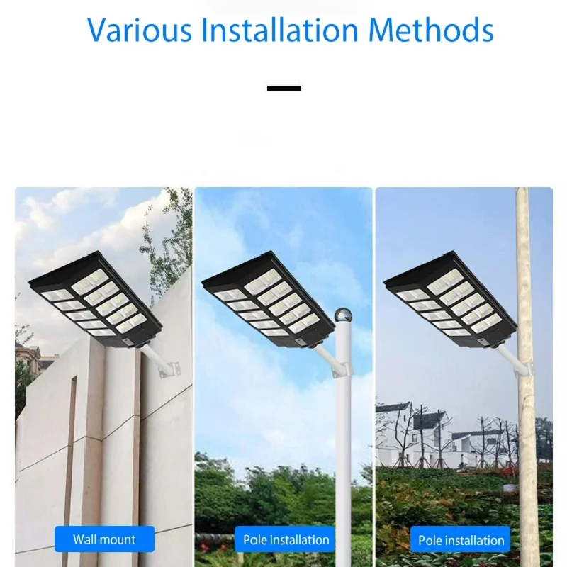 Modern Nordic LED Solar Street Light 6000W Outdoor Solar Lamp For Garden Waterproof IP65 Country Road Highway Basketball Court