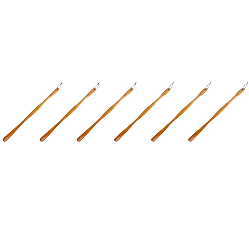 

6X Long Shoehorn That Does Not Bend The Waist Wooden Shoehorn Bella Long 75Cm Wood Fashionable Wood Grain
