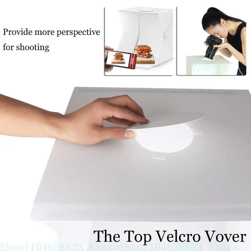 Folding Light Box 40cm Portable Photography Photo Studio Tent LED Softbox Background USB Light Box For DSLR Camera