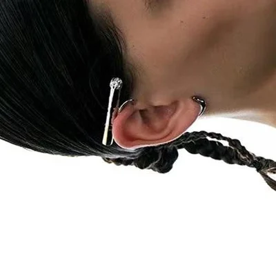 Stylish Punk Vintage Men's Cigarette Ear Clip; Hip Hop Rock Ear Bone Stud Earring for Girls and Women