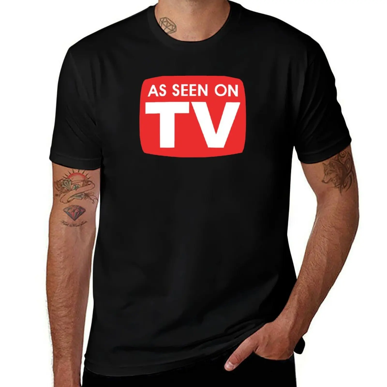 Come visto in TV T-shirt maglietta essenziale maglietta in cotone nero tinta unita per magliette da uomo con stampe T-shirt