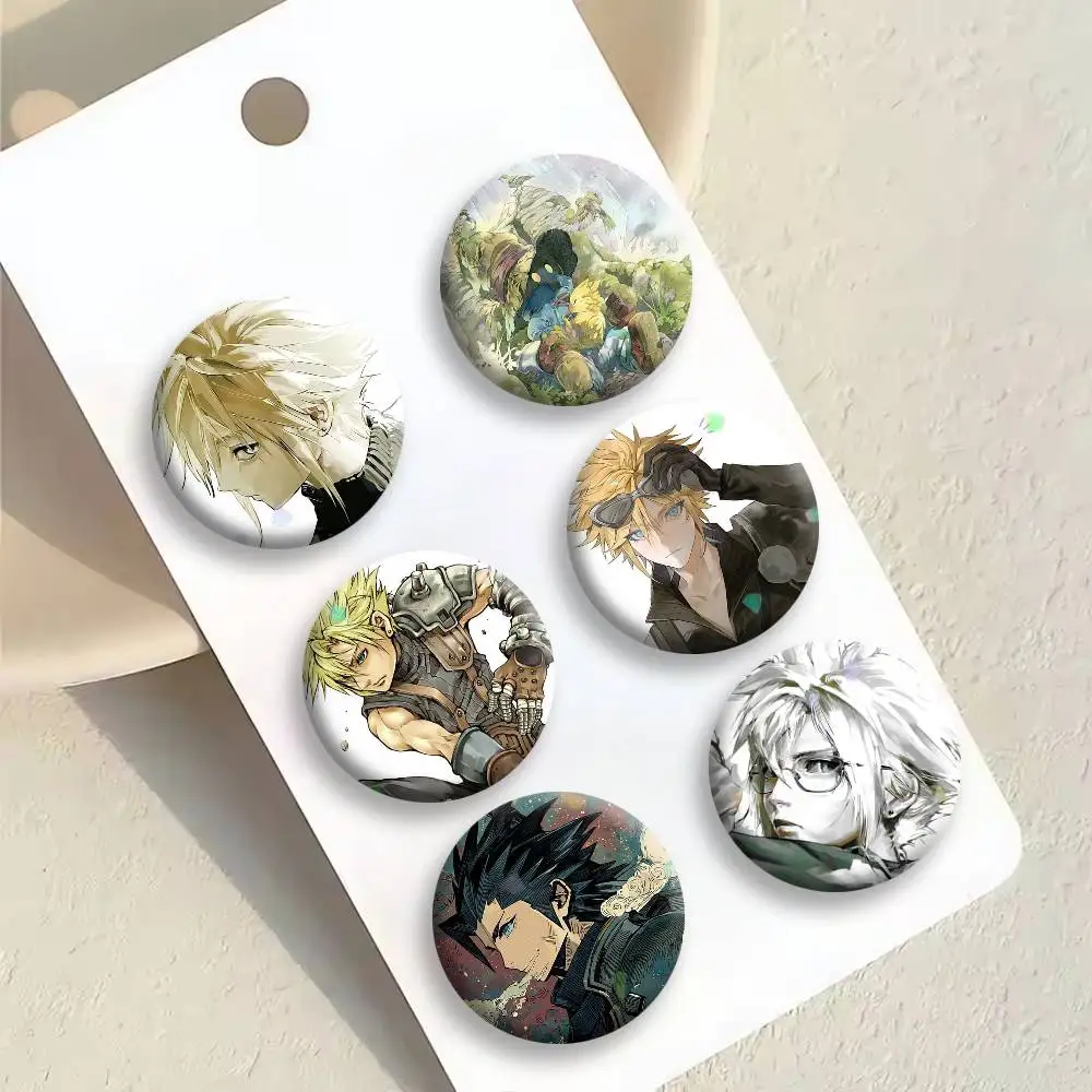 F-Final F-Fantasy Badges Creative Tinplate Button PinsBrooch Badge Clothes Backpack