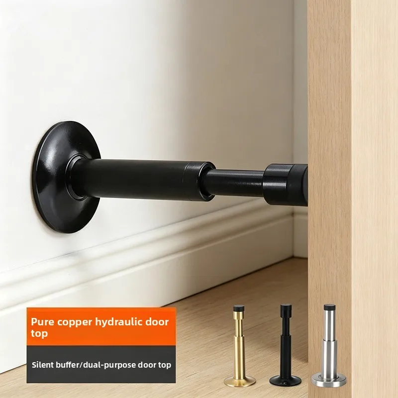 Anti collision pure copper anti-theft door stopper, silent glass door obstruction, hydraulic buffering
