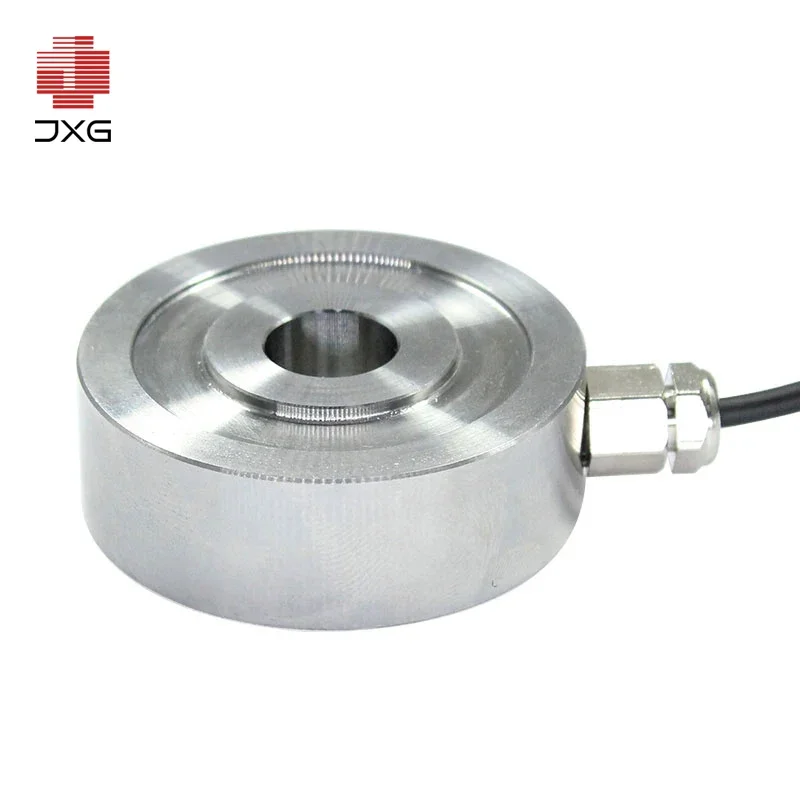 20KN Load Cell Compression Circle Force Sensor For Shock Test Weight Scale Automatic Manufactur Flat Transducer