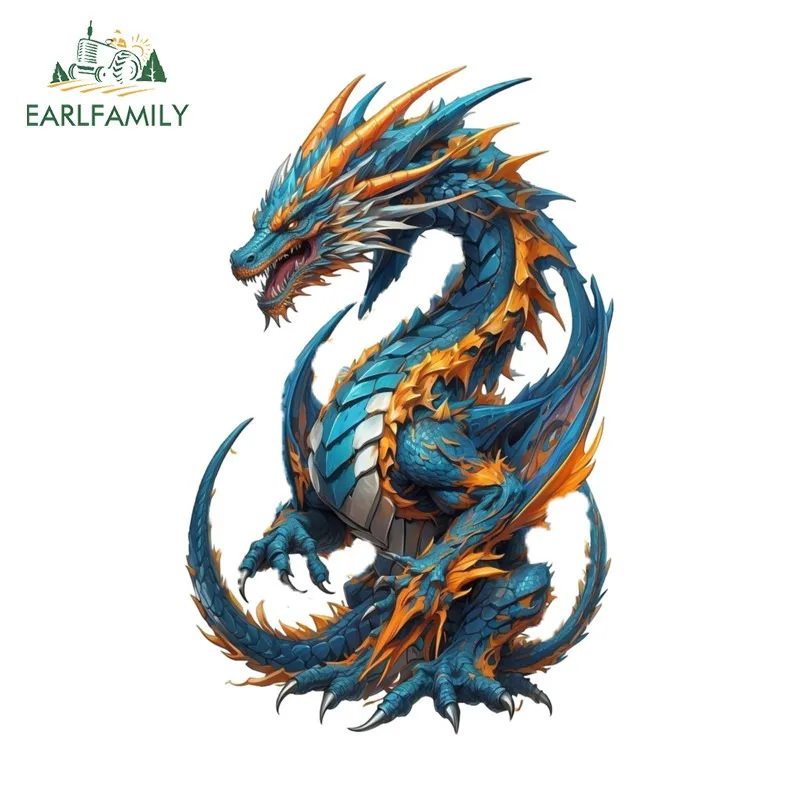EARLFAMILY Dragon Car Stickers Fashion Motorcycle Windshield Helmet Drifting Windows PVC Decals Scratch-Proof Car Accessories