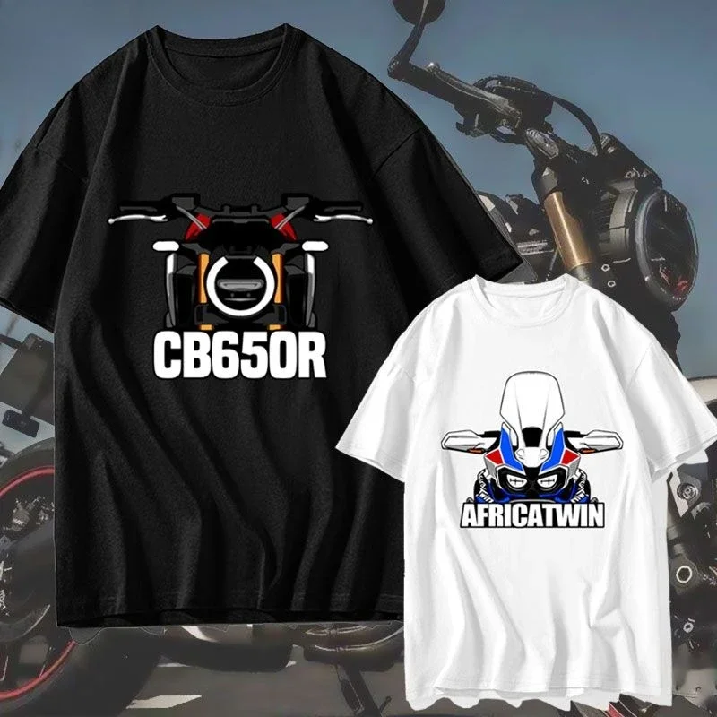 

Мужская и женская футболка Honda CB650R Gold Wing CB190R Недвойной локомотив Летняя одежда для езды на мотоцикле с короткими рукавами
