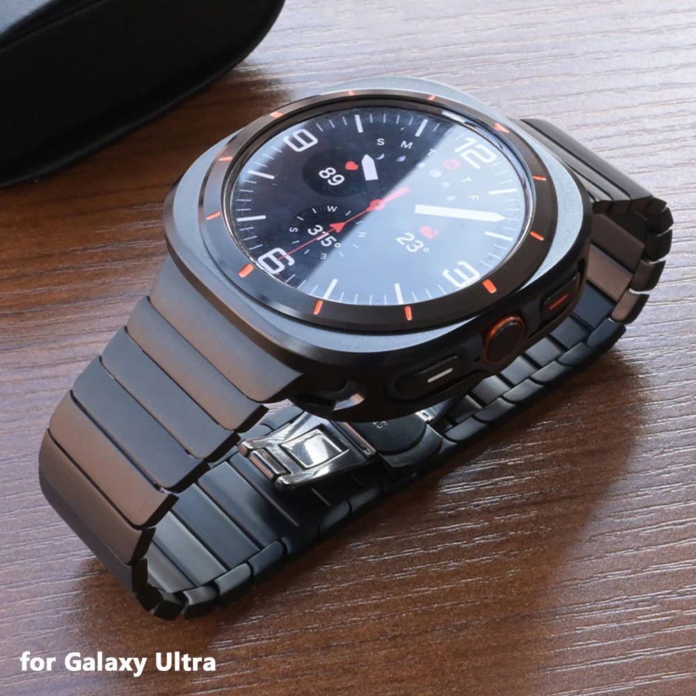 

Ремешок из нержавеющей стали для Samsung Galaxy Watch Ultra 47 мм, роскошный ремешок без зазоров, браслет для Galaxy Ultra 7, аксессуары для ремня
