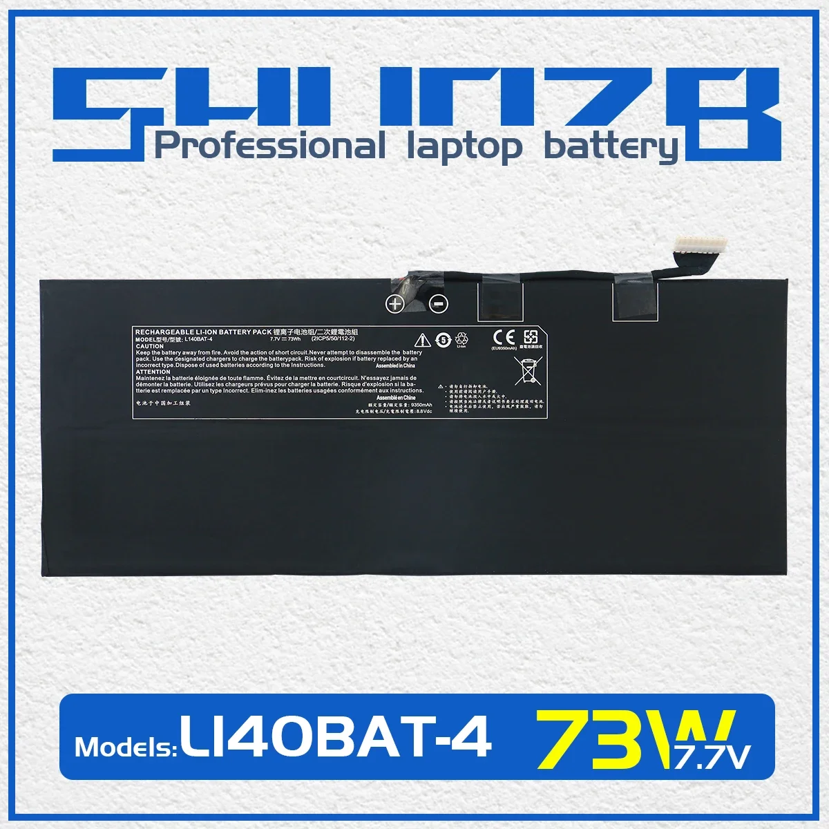 

L140BAT-4 аккумулятор для ноутбука CLEVO Schenker VIA 14 Wooking Jiasha ST Pro L140CU L141CU L140MU L141MU 6-87-L140S-72B01 7,7 В 73 Втч