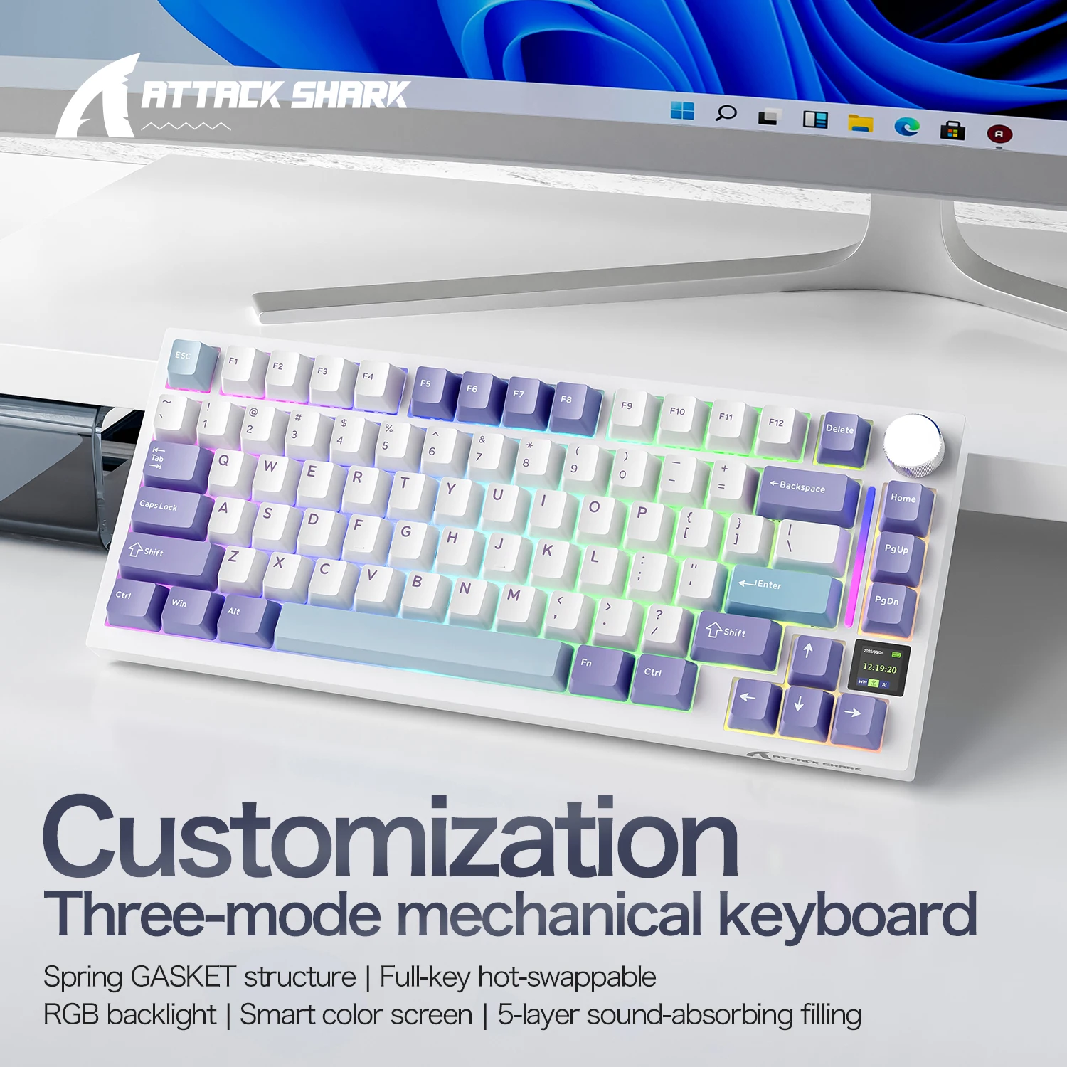 ATTACK SHARK X820 ULTRA 75% Tr - Gaming Keyboard Bluetooth review and price