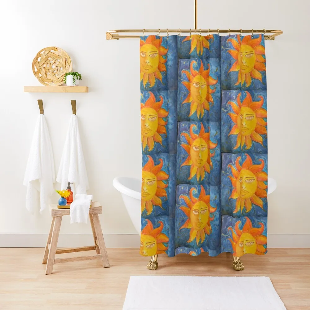 

Mr. Golden Sun Shower Curtain For Bathroom Shower Elegant Bathroom Waterproof Fabric Bathroom For Curtain