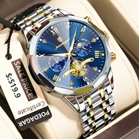 POEDAGAR Luxury Men Watch Top Original Waterproof Luminous Chronograph Man Wristwatch Stainless Steel Quartz Men's Watches Reloj 2
