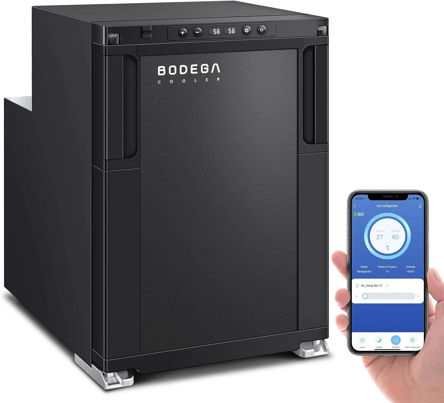 12V Tragbarer Kühlschrank 45L mit APP-Steuerung, Dual-Voltage, Kühlung von -4 bis… ℉   bis 46 ℉ Ideal für Wohnmobile, LKWs, Camping