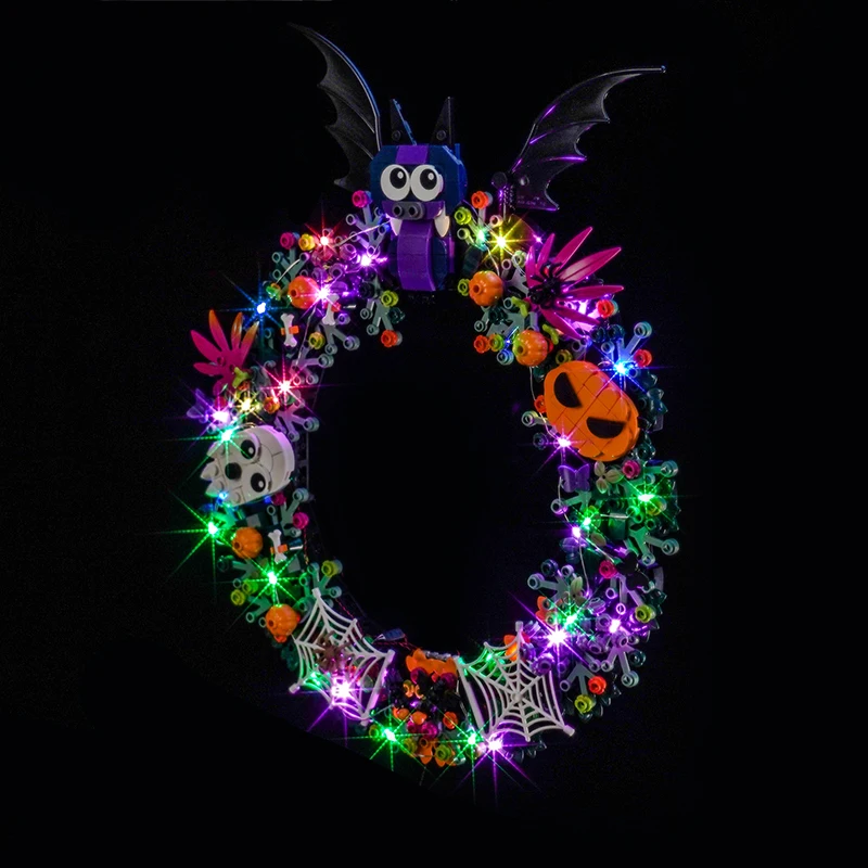Lazishi LED Lighting 40825 Set Suitable for Halloween Wreath Lighting Gift (excluding building blocks)