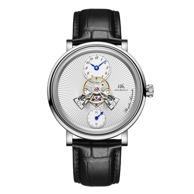 Shanghai Watch Qiong Jing Sky Dome Serie 43 mm Herren-Automatik-Mechanische Uhren, Saphir-Edelstahl, wasserdichte Armbanduhren