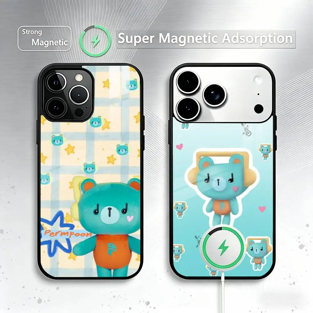 G-GMMTV Cute Permpoon Phone Case For iPhone17,16,15,14,13,12,11 Plus,Pro Allows magnetic wireless charging