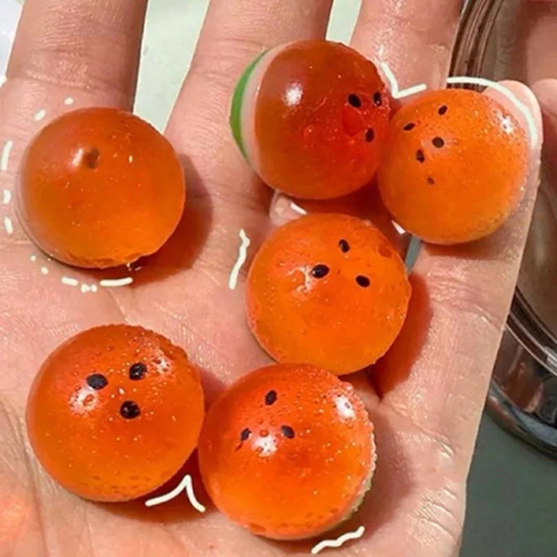 

5 шт. мини прозрачный арбуз медленно растущие мягкие игрушки для снятия стресса Kawaii Squishies декомпрессионные игрушки подарок
