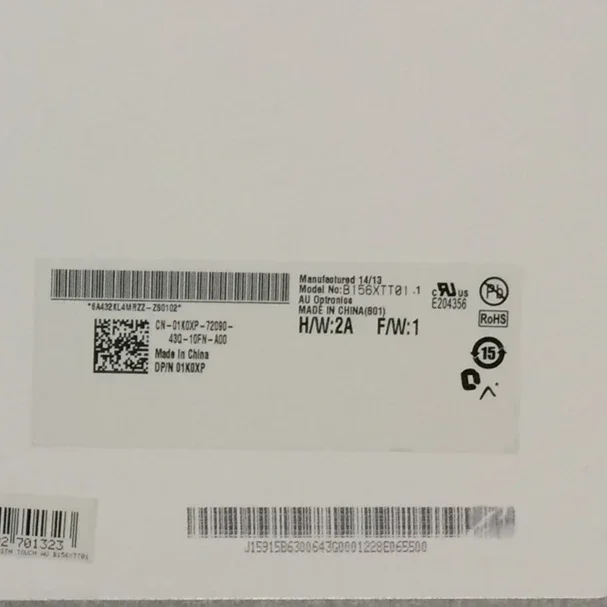 B156XTT01.1 cabe em 15,6 polegadas 40 pinos com tela digitalizadora para laptop LED TOUCH