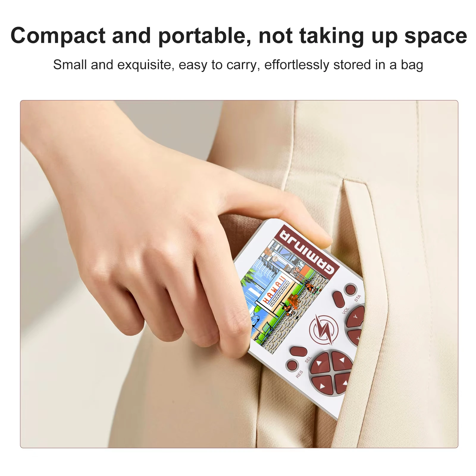 Consola de juegos Retro con carga inalámbrica portátil, Mini consola de juegos portátil de 5000mAh 5