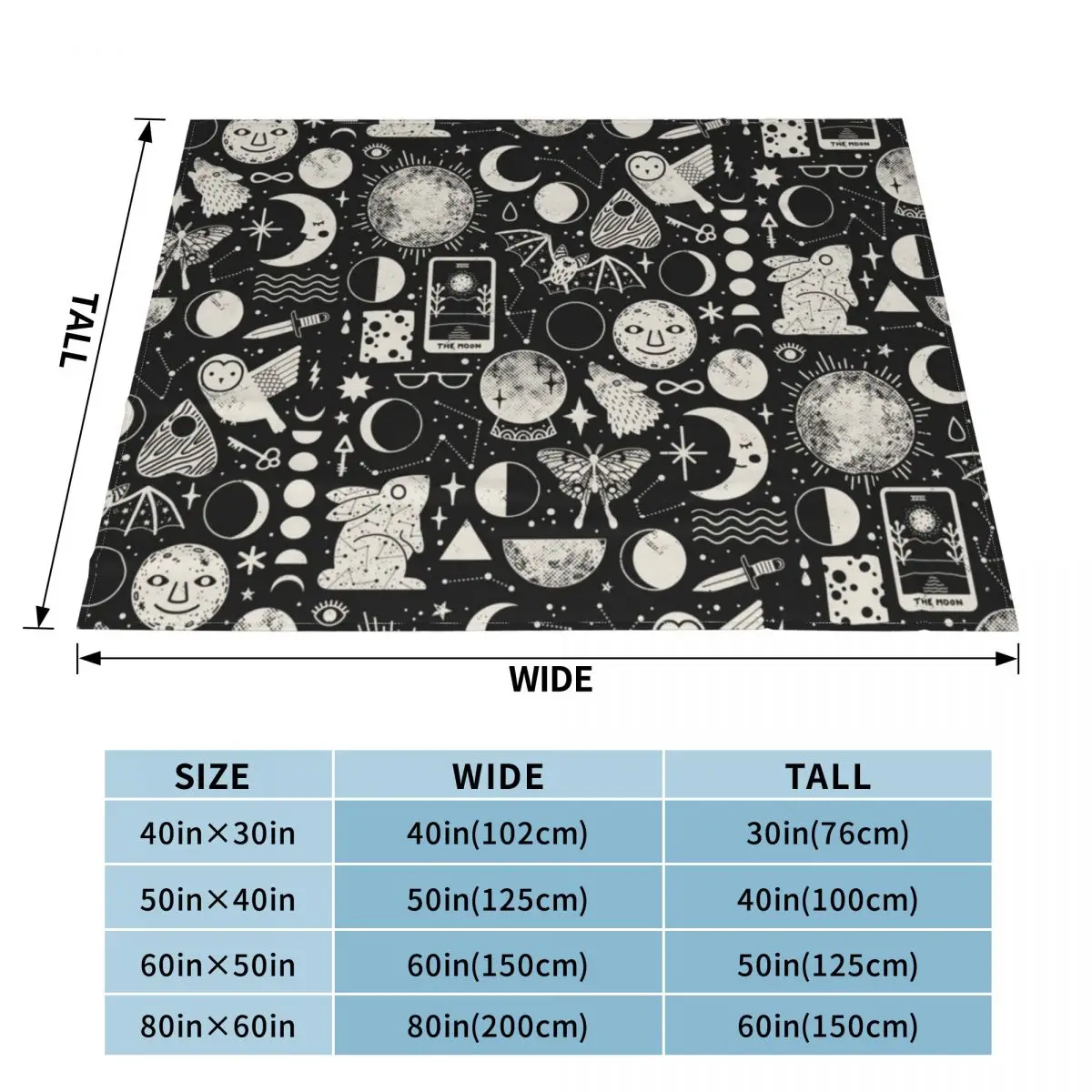 Lunar Pattern: Eclipse Throw Blanket Bed covers Decorative Beds Extra Large Throw Blankets