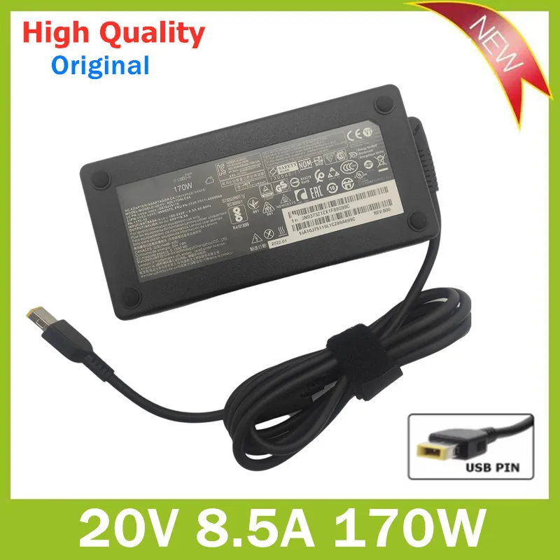 

20V 8.5A 170W AC Power Adapter for Lenovo Legion 5 Laptop Charger Y7000P Y720-15 P50 P51 P70 P71 T440p T540p W540 W541 45N0514