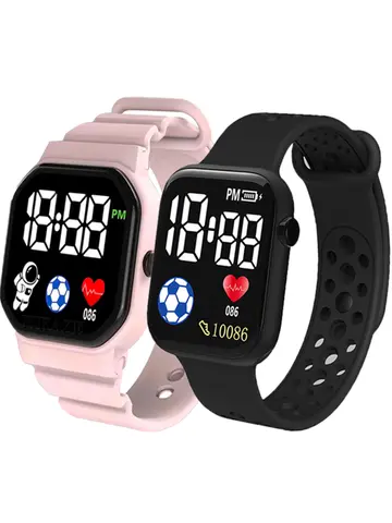 2025 LED montre numérique pour enfants garçons filles Football sport montres Silicone montre numérique décontracté enfants montre-bracelet électronique