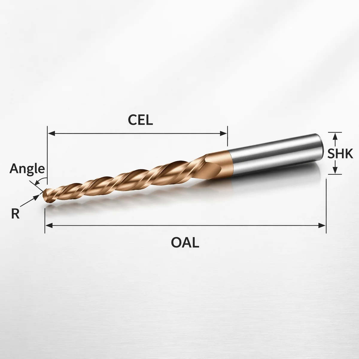 

Tapered Ball Head Milling Cutter HRC55 Tungsten Steel Solid Carbide Cutting Tool with Nano Coating CNC Router Bit for Al Cu Iron