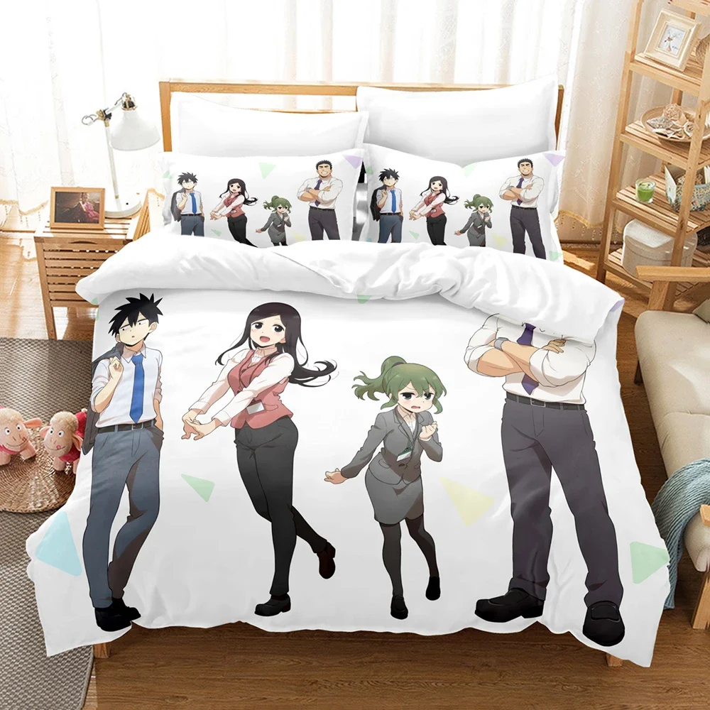 3D Printed Anime My Senpai Is Annoying Bedding Set Duvet Cover Double Twin Full Queen King Adult Kids Bedclothes Quilt Cover