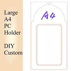 Custom A4 PC Holder Kpop Idol Poster Card Display Holders, Large DIY Star Chasing Girl Cross-body PVC Card Holder