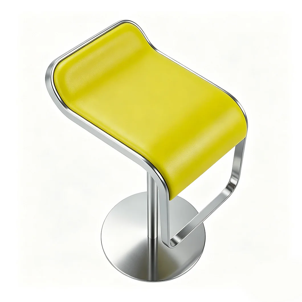 2026 Commercial Swivel Bar Stool with Electroplated Leg and Footrest for Lounge, Bistro and Workplace