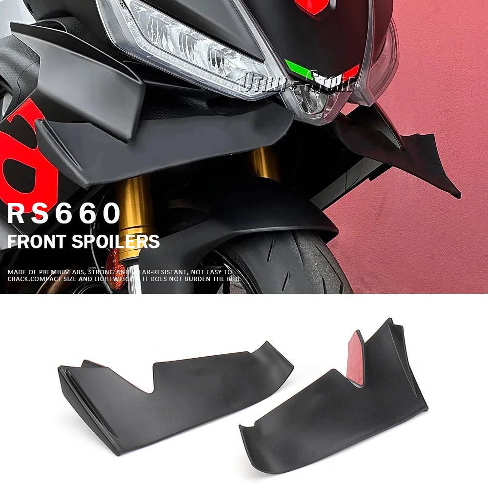 

Motorcycle Fixed Wing Spoiler For Aprilia RS660 Front Aerodynamic Wing Side Winglet Windshield Wing Deflector Aileron Fairing