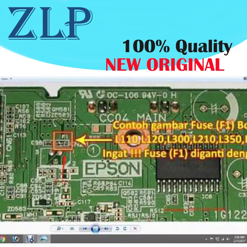 50 PCS Fuse F1 F2 Mother Board For E-PSON T50 L110 L120 L210 L350 L805 R330 L1300L850 L655 L800 mainboard Patch Fuse