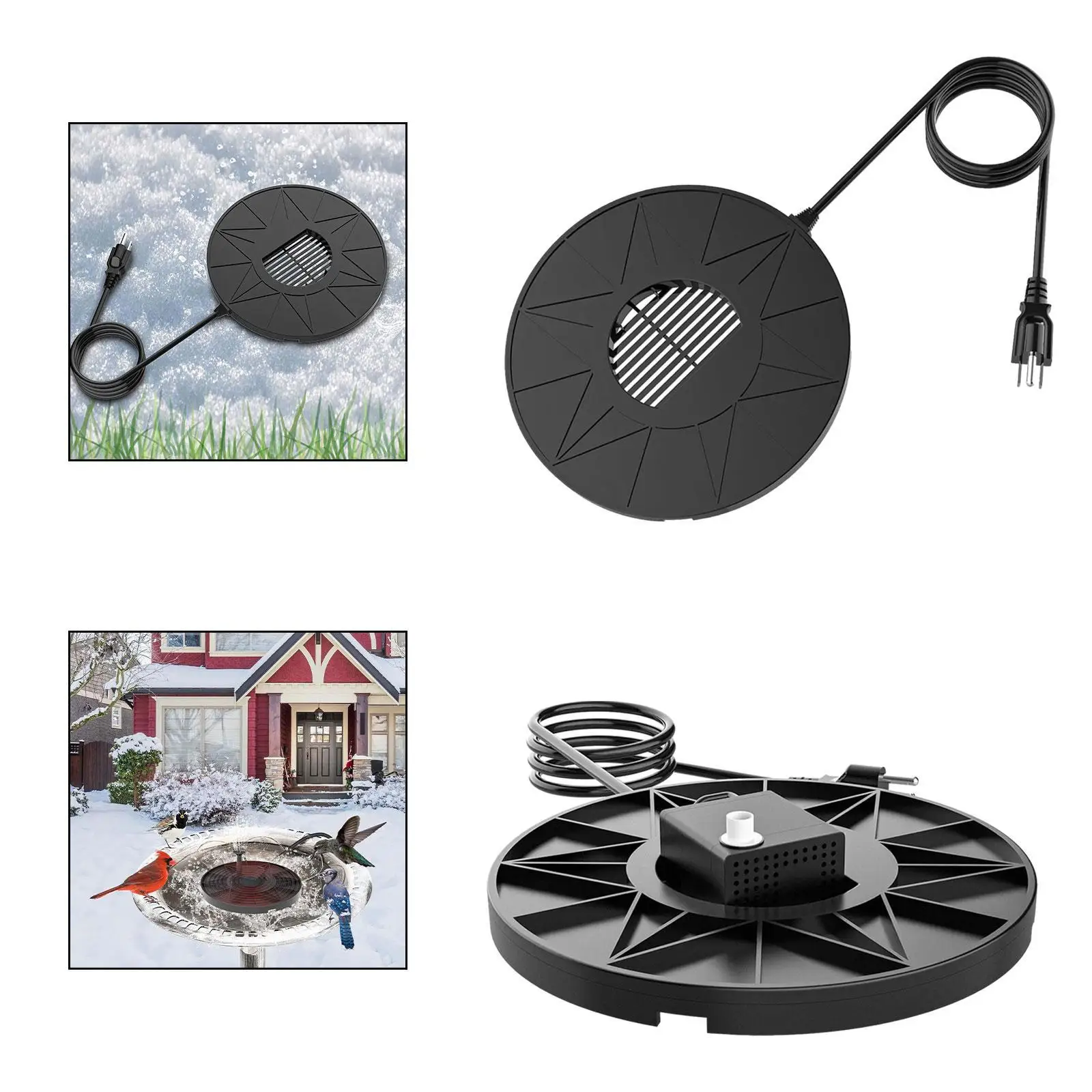 Bird Bath Heater 70W Birdbath Deicer for Garden Winter Outdoor