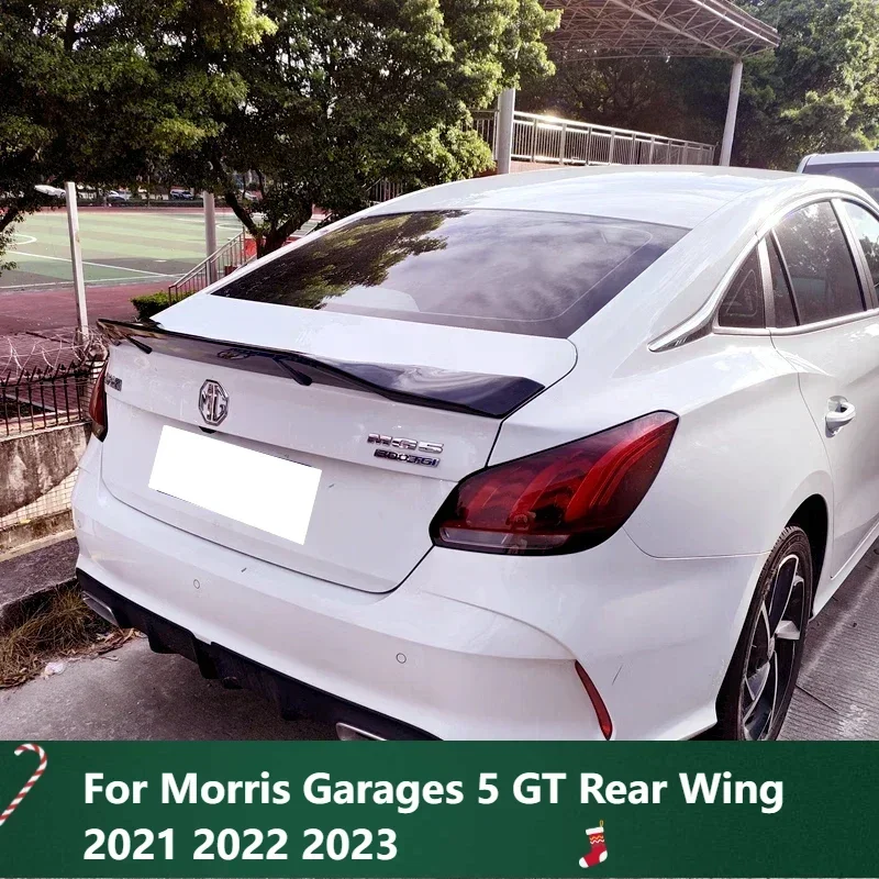 

New！ MG5 Spoiler for Morris Garages 5 GT Rear Wing 2021 2022 2023 Glossy Black Car Tail Fin Accessories Easy installation